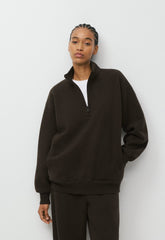 Cozy Sweatfleece Boyfriend 1/2 Zip - CACAO NIB BROWN