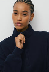 Cozy Sweatfleece Boyfriend 1/2 Zip - ADMIRAL NAVY