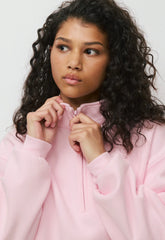 Cozy Sweatfleece Boyfriend 1/2 Zip - MAGNOLIA