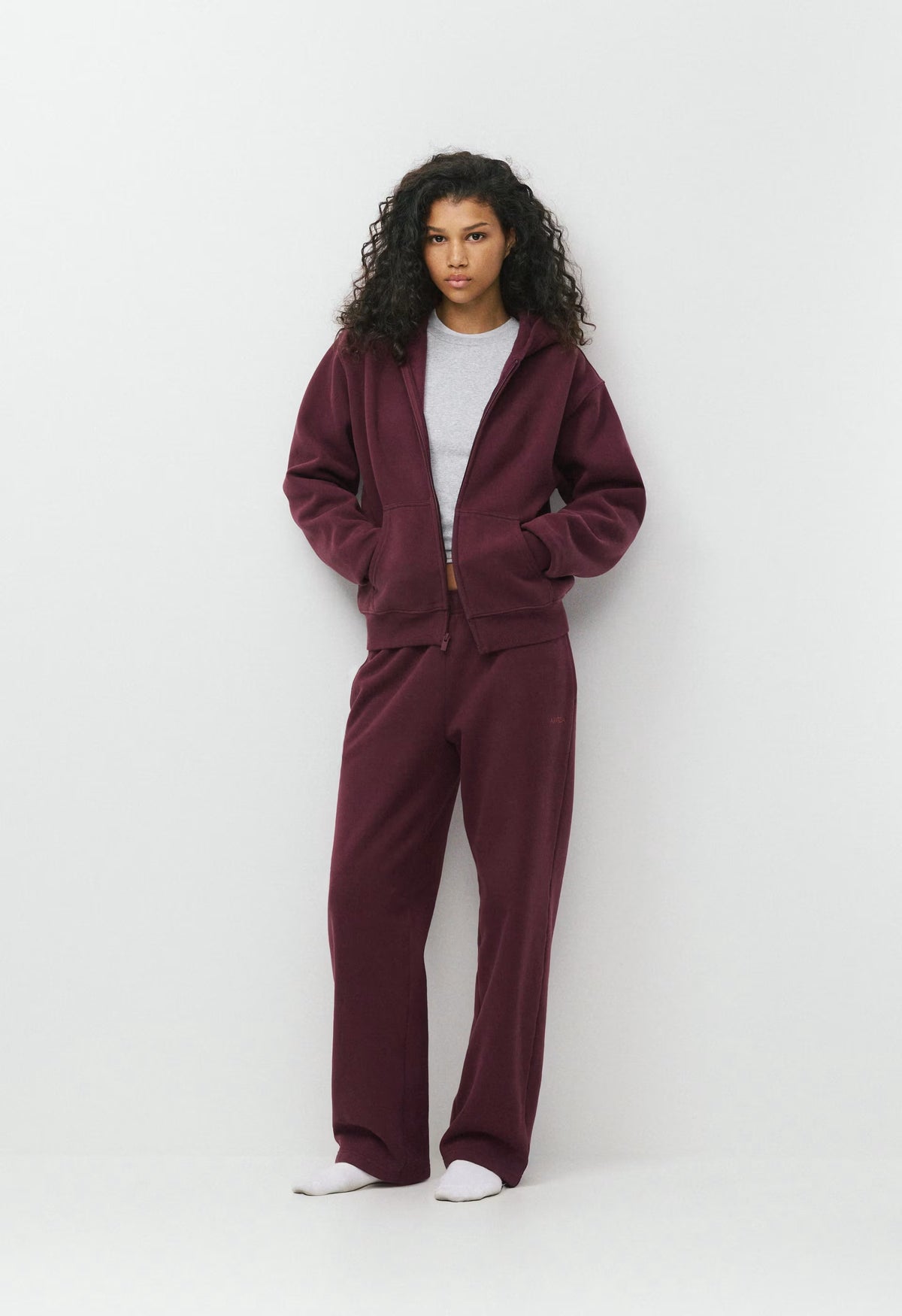 Cozy Sweatfleece Perfect Zip Hoodie - GALA PLUM