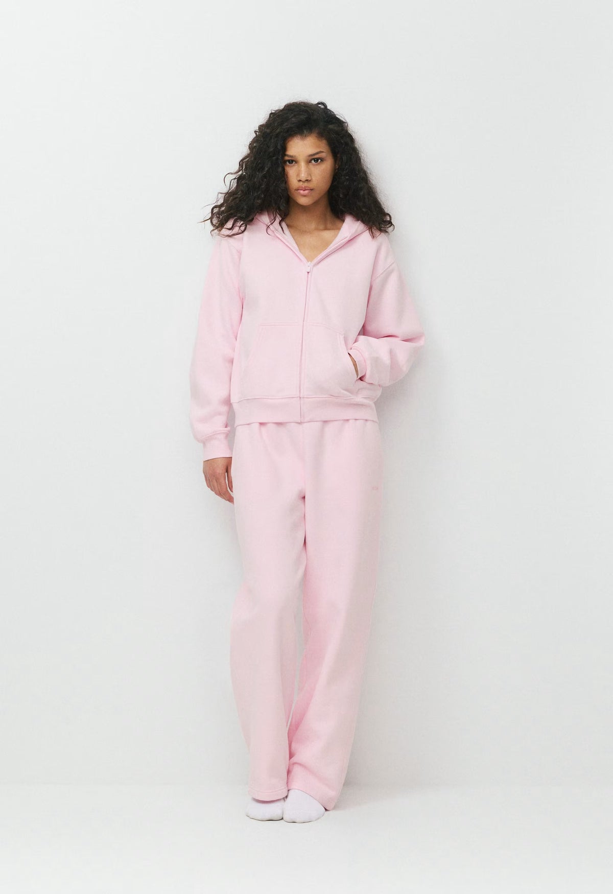 Cozy Sweatfleece Perfect Zip Hoodie - MAGNOLIA