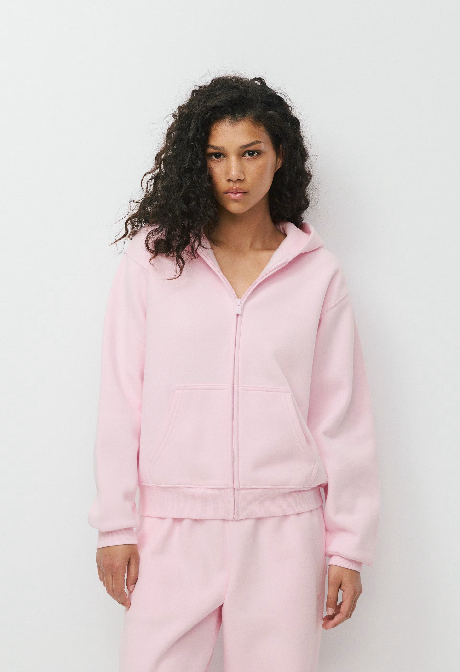 Cozy Sweatfleece Perfect Zip Hoodie - MAGNOLIA