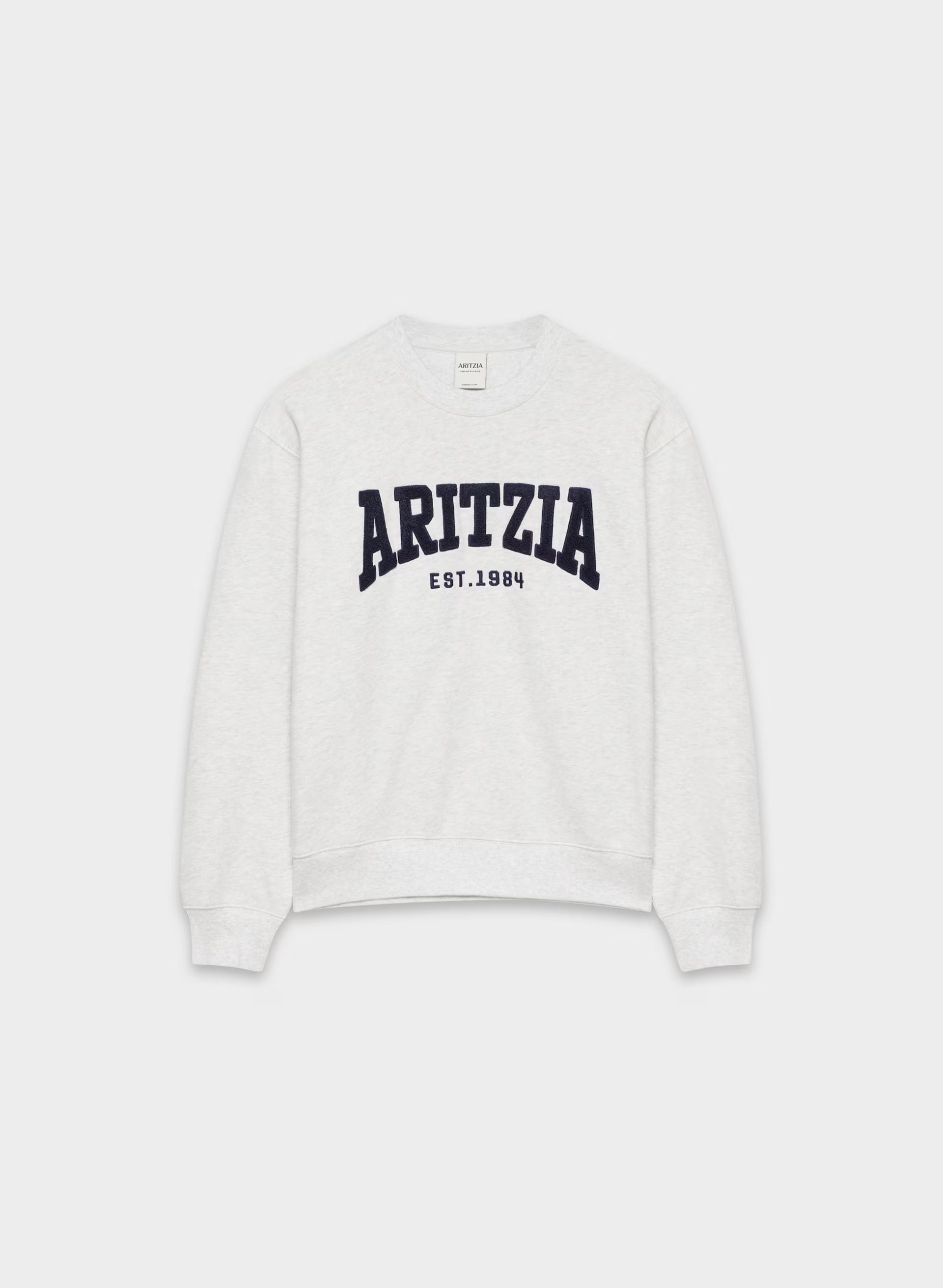 Cozy Sweatfleece Perfect Crew Sweatshirt - H. CLD WHTE/ADMIRAL