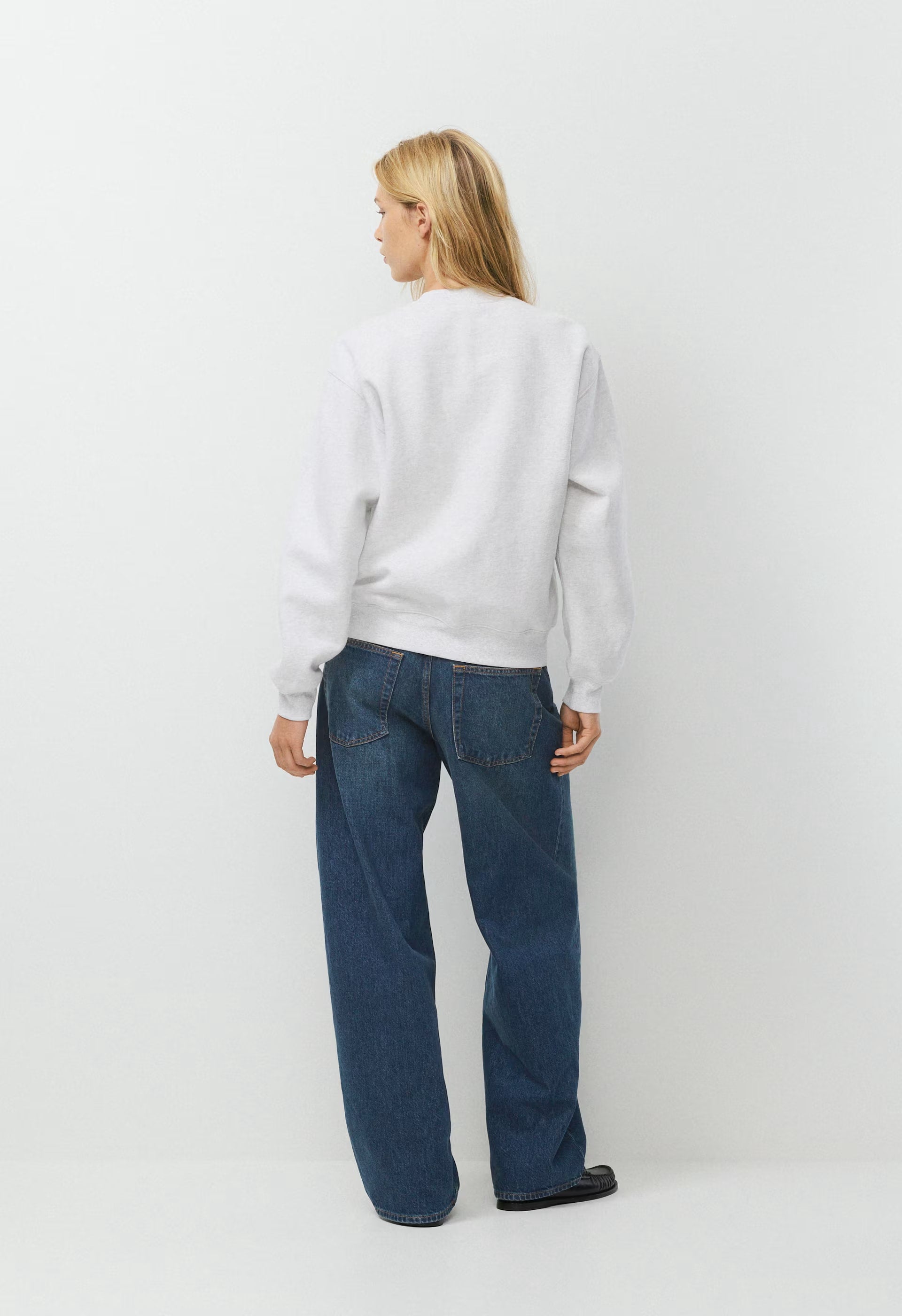 Cozy Sweatfleece Perfect Crew Sweatshirt - H. CLD WHTE/ADMIRAL