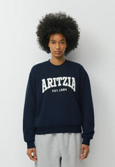 Cozy Sweatfleece Perfect Crew Sweatshirt - ADMIRAL NVY/LT BIRCH