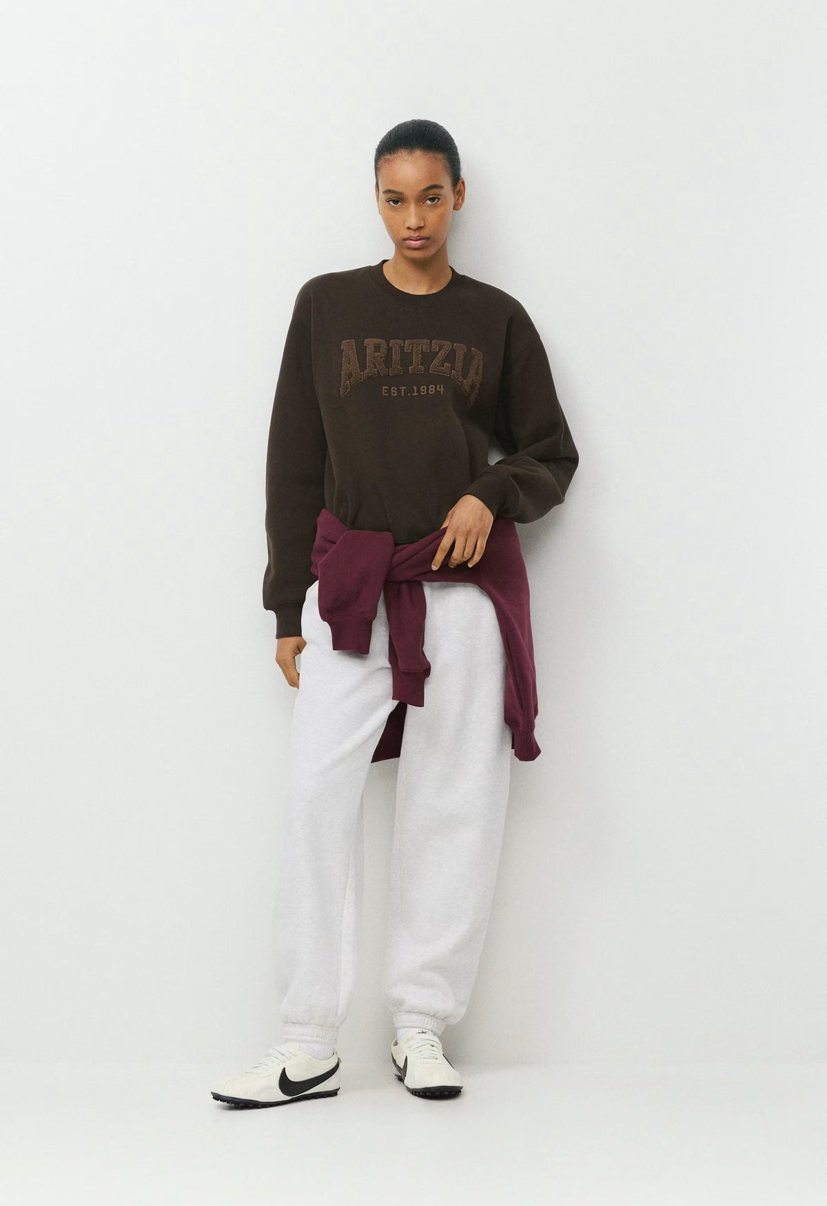 Cozy Sweatfleece Perfect Crew Sweatshirt - CC N BROWN/CC NB BROWN