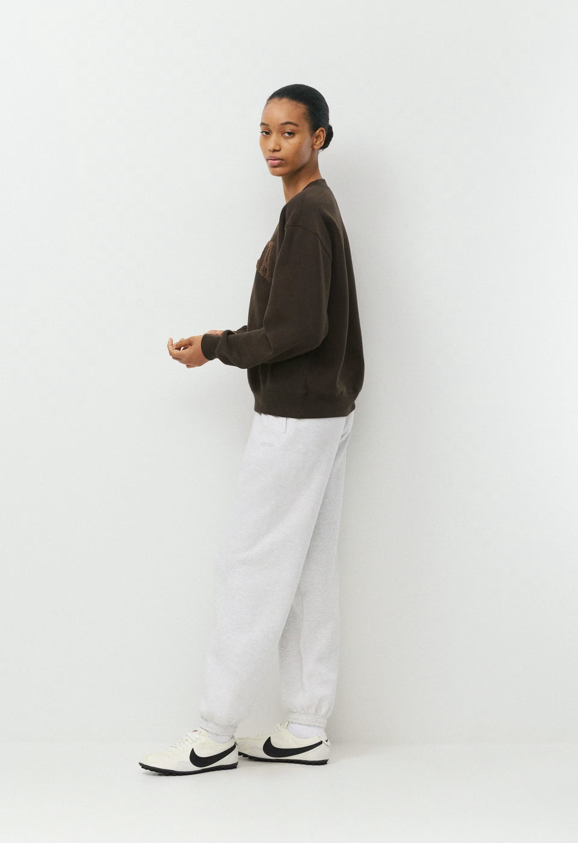 Cozy Sweatfleece Perfect Crew Sweatshirt - LAZULI BLUE/LT BIRCH