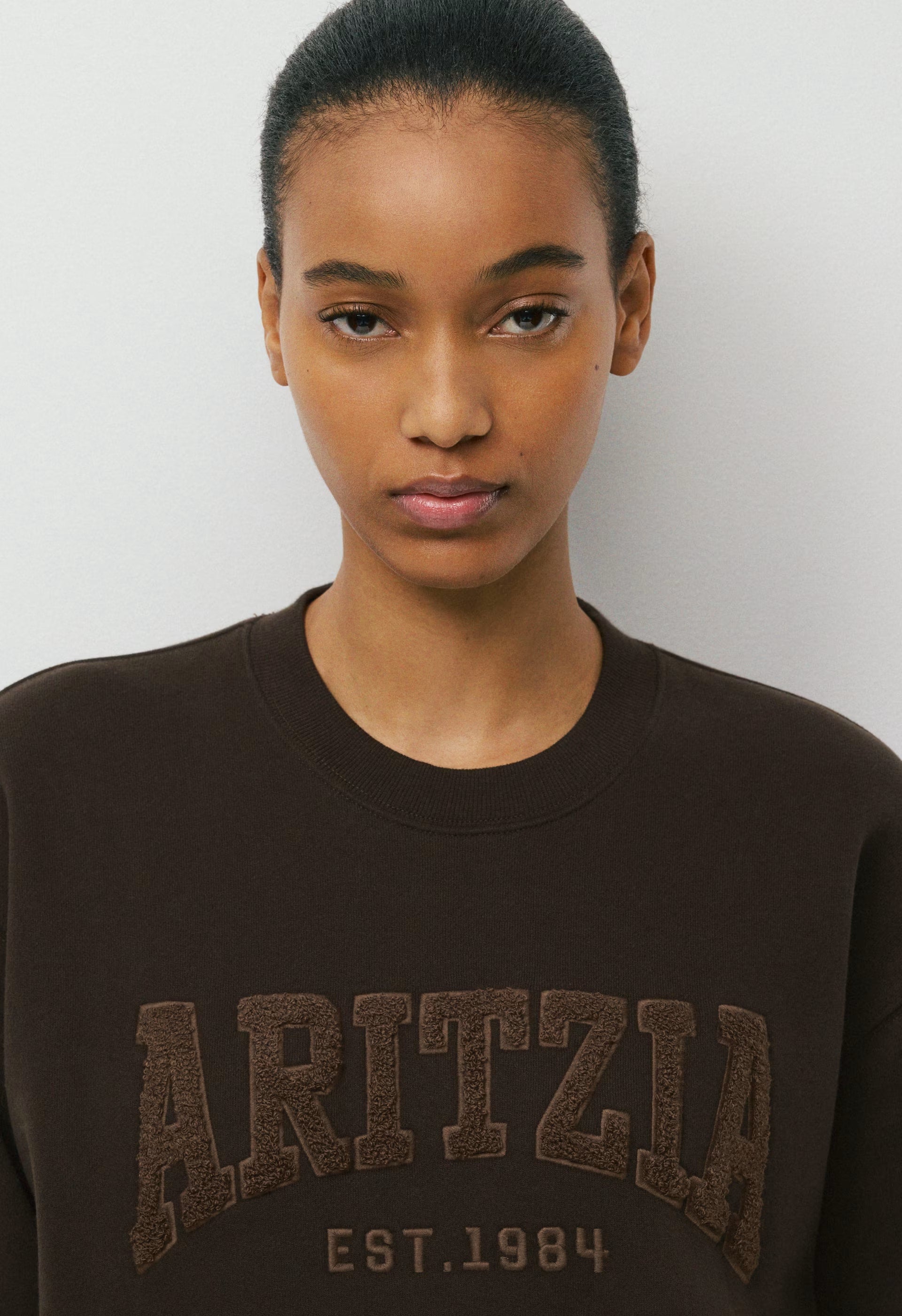 Cozy Sweatfleece Perfect Crew Sweatshirt - CC N BROWN/CC NB BROWN