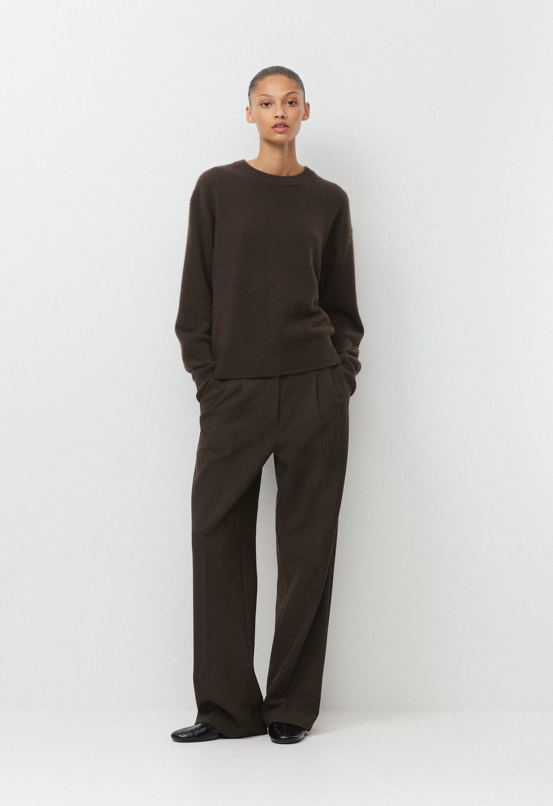 Essential Cashmere Relic Sweater - CACAO NIB BROWN