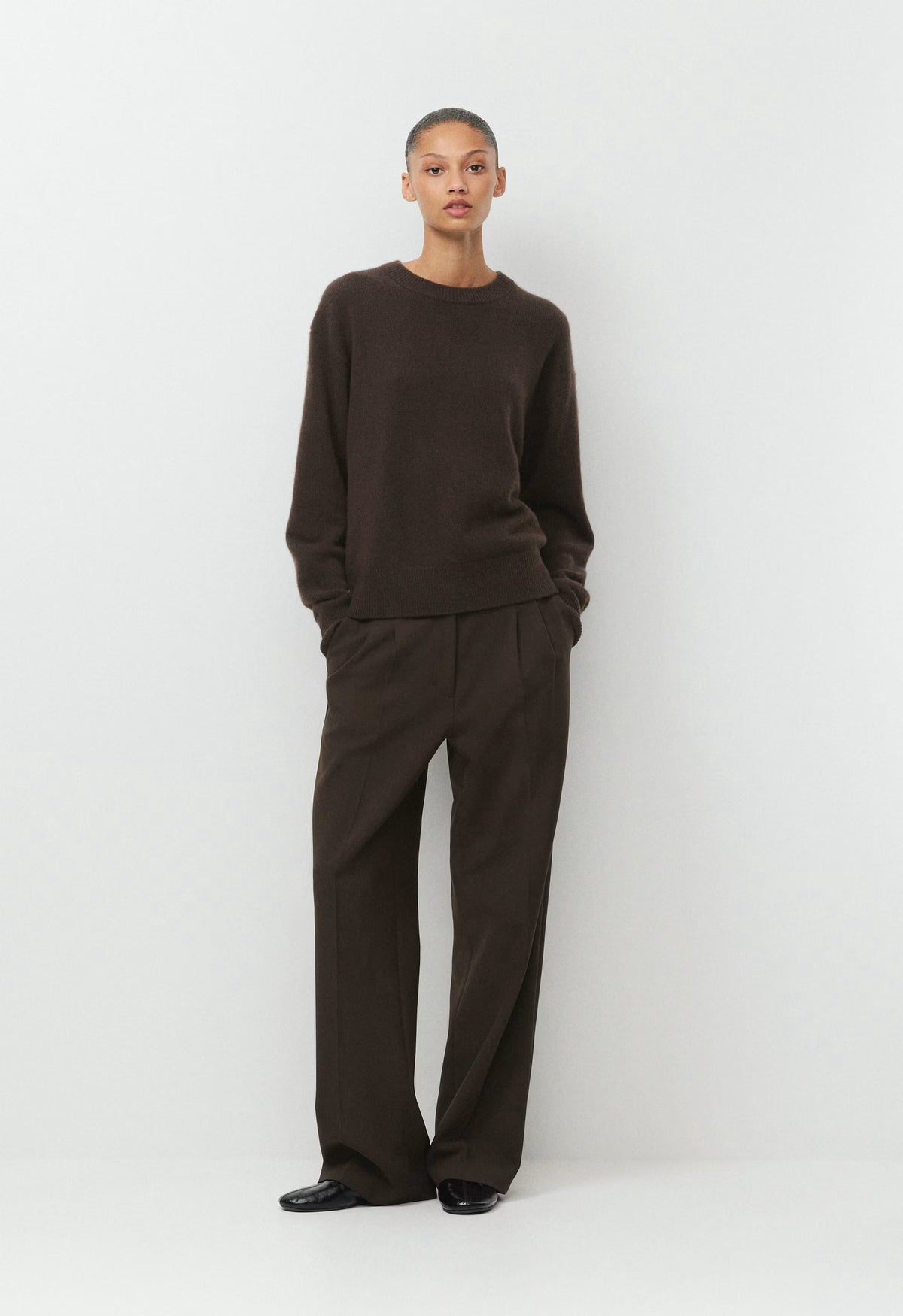Essential Cashmere Relic Sweater - CACAO NIB BROWN