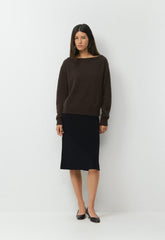 Essential Cashmere Nuance Sweater - CACAO NIB BROWN