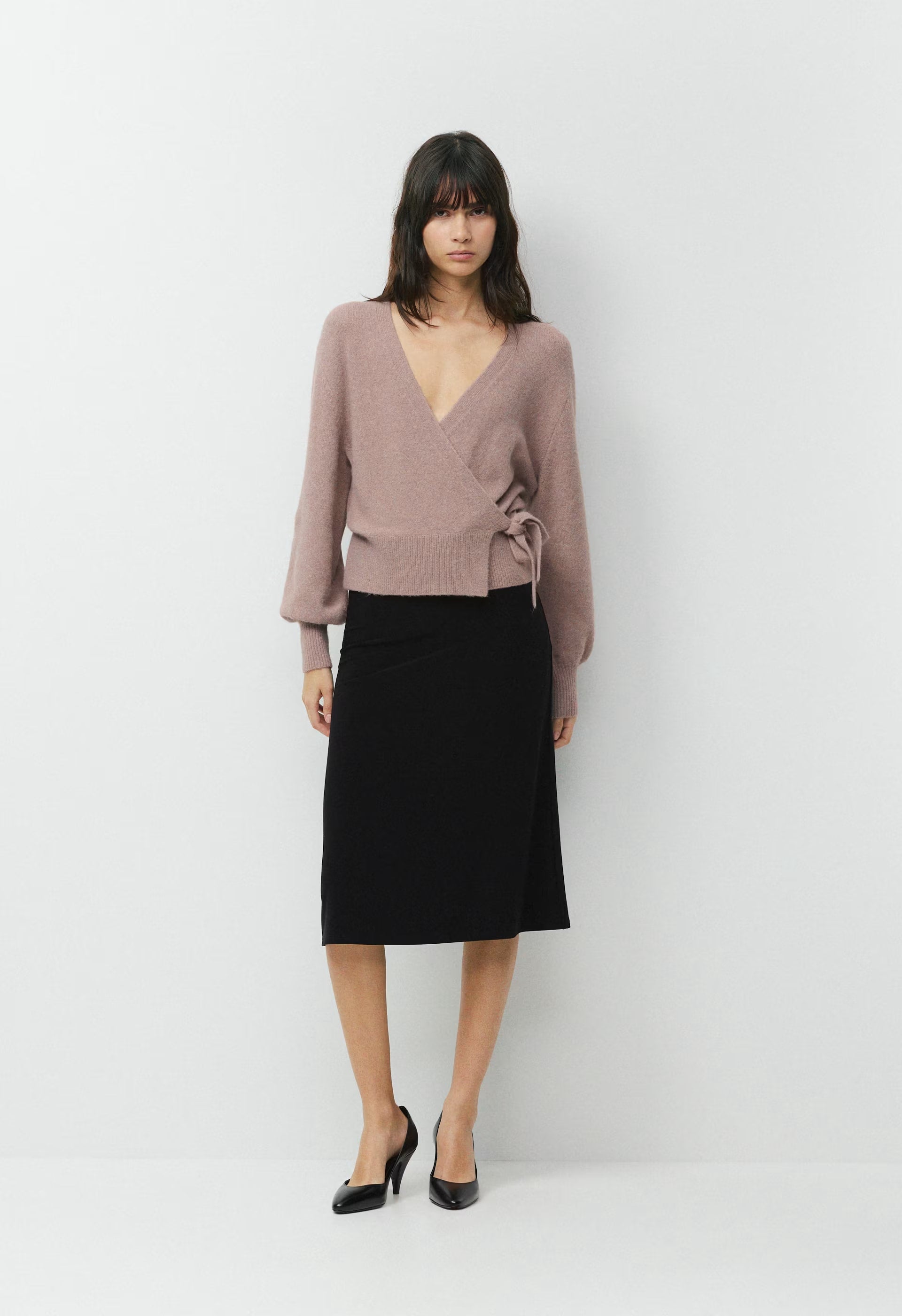 SoftSpoke™ Cassidy Wrap Sweater - DUSTY MAUVE