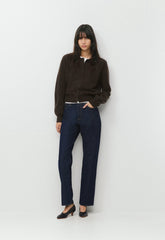Essential Wool Cashmere London Cardigan - CACAO NIB BROWN