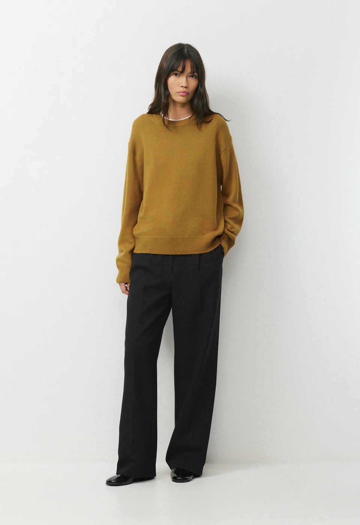 Essential Merino Wool View Sweater - SHERRY OCHRE