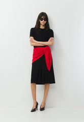 Bare Cashmere Bloor Shortsleeve Sweater - BLACK