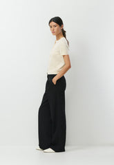 Bare Cashmere Noteworthy Shortsleeve Cardigan - SEASIDE CREAM
