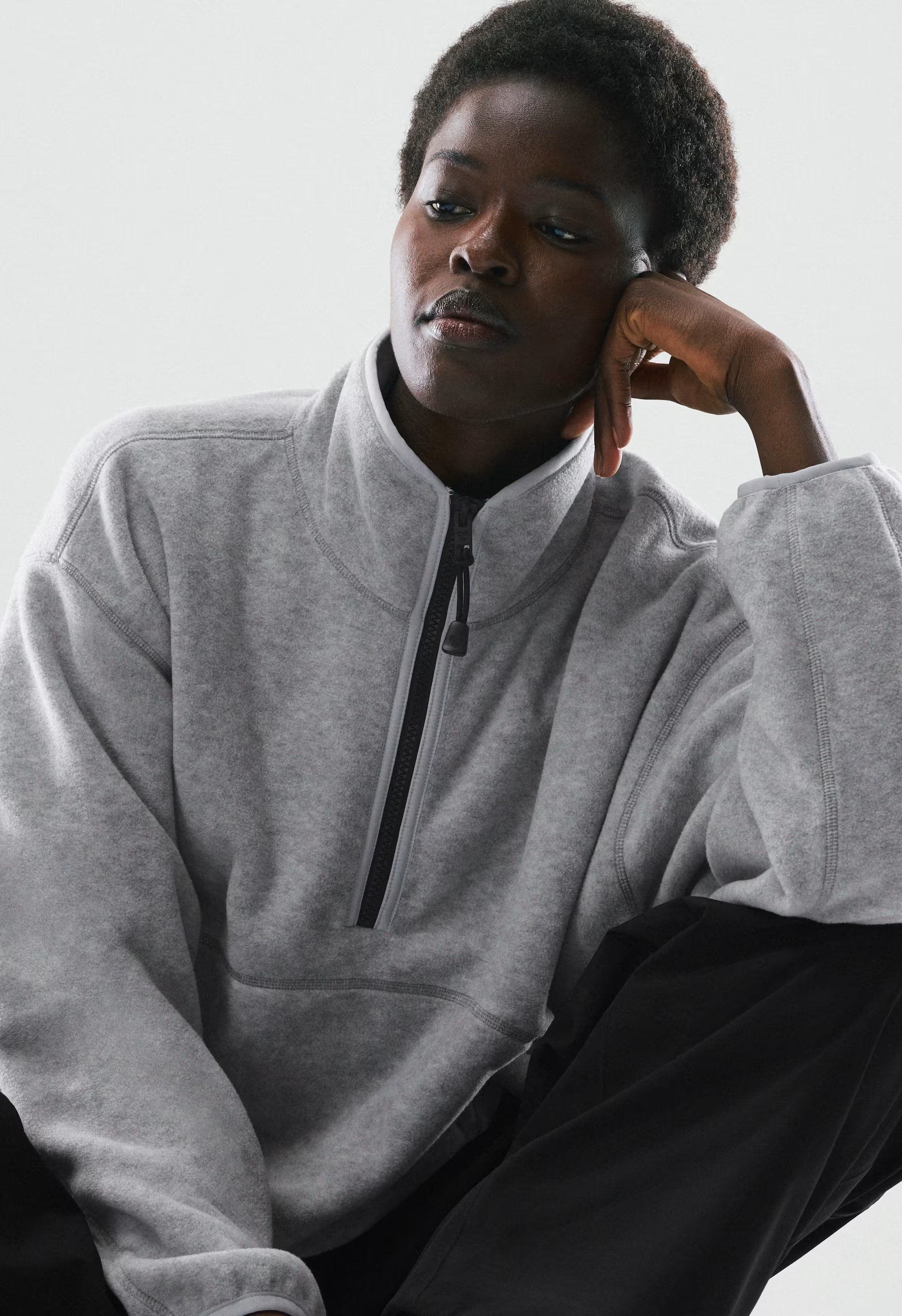 Terrain 1/2 Zip - Bigfoot Fleece - HEATHER DOVER GREY
