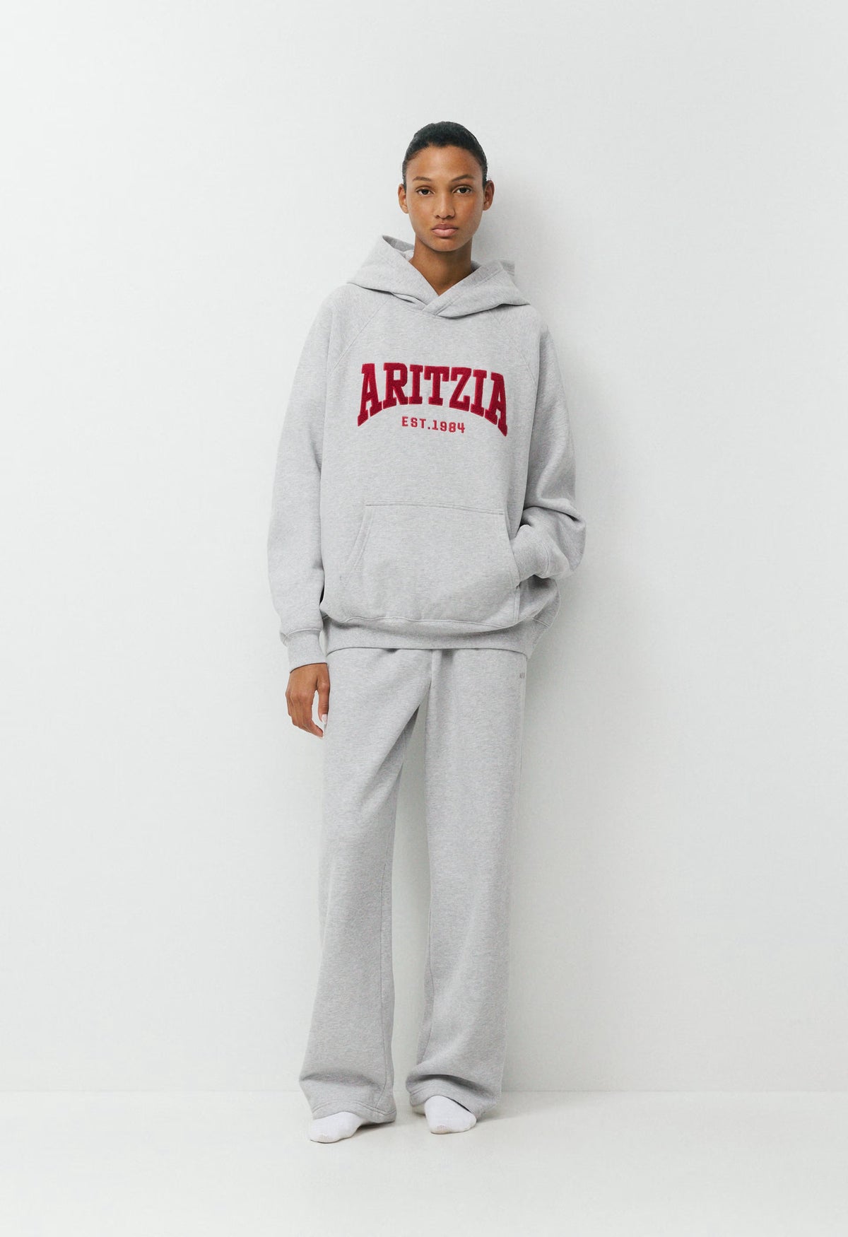 Cozy Sweatfleece Mega Raglan™ Hoodie - H CHROME/FLSH RED