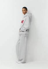 Cozy Sweatfleece Mega Raglan™ Hoodie - H CHROME/FLSH RED