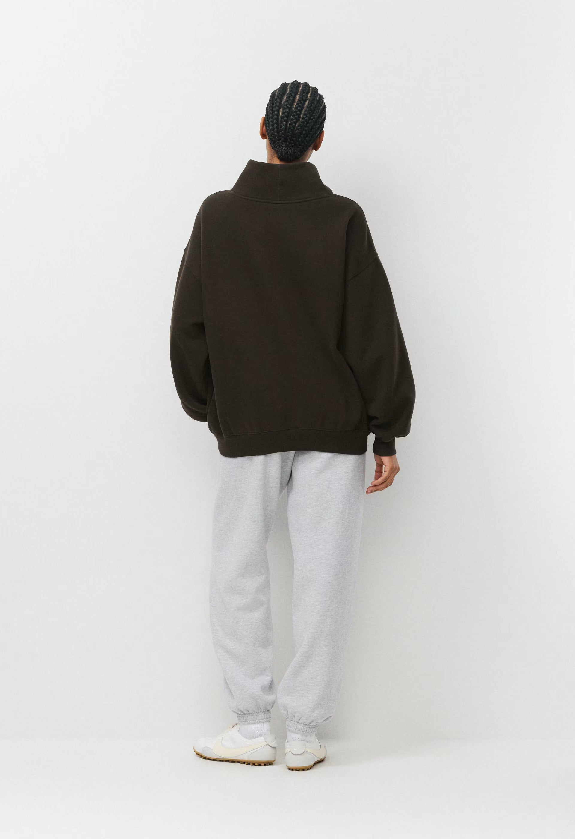 Cozy Sweatfleece Mega Funnel Neck - CACAO NIB BROWN