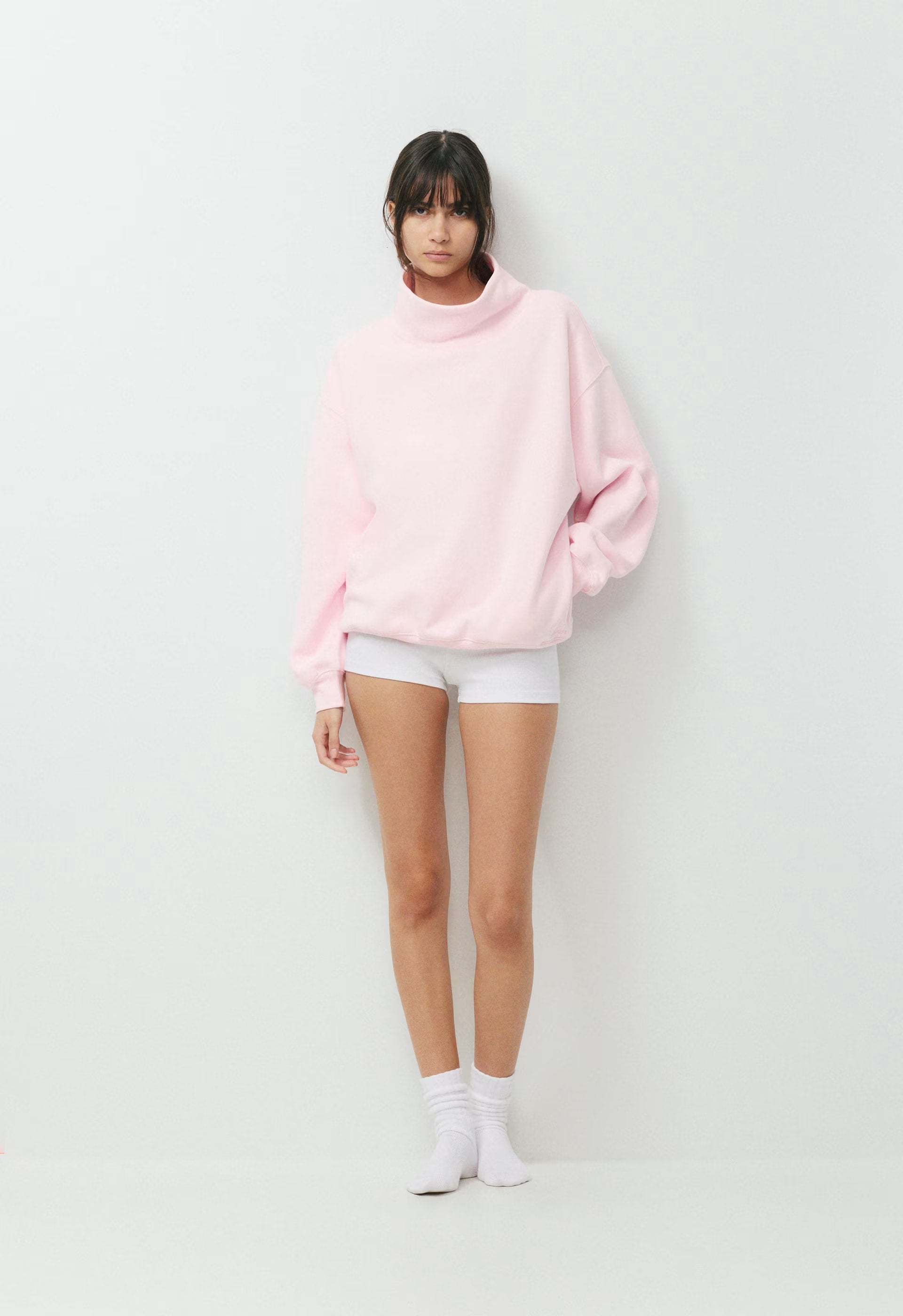 Cozy Sweatfleece Mega Funnel Neck - MAGNOLIA