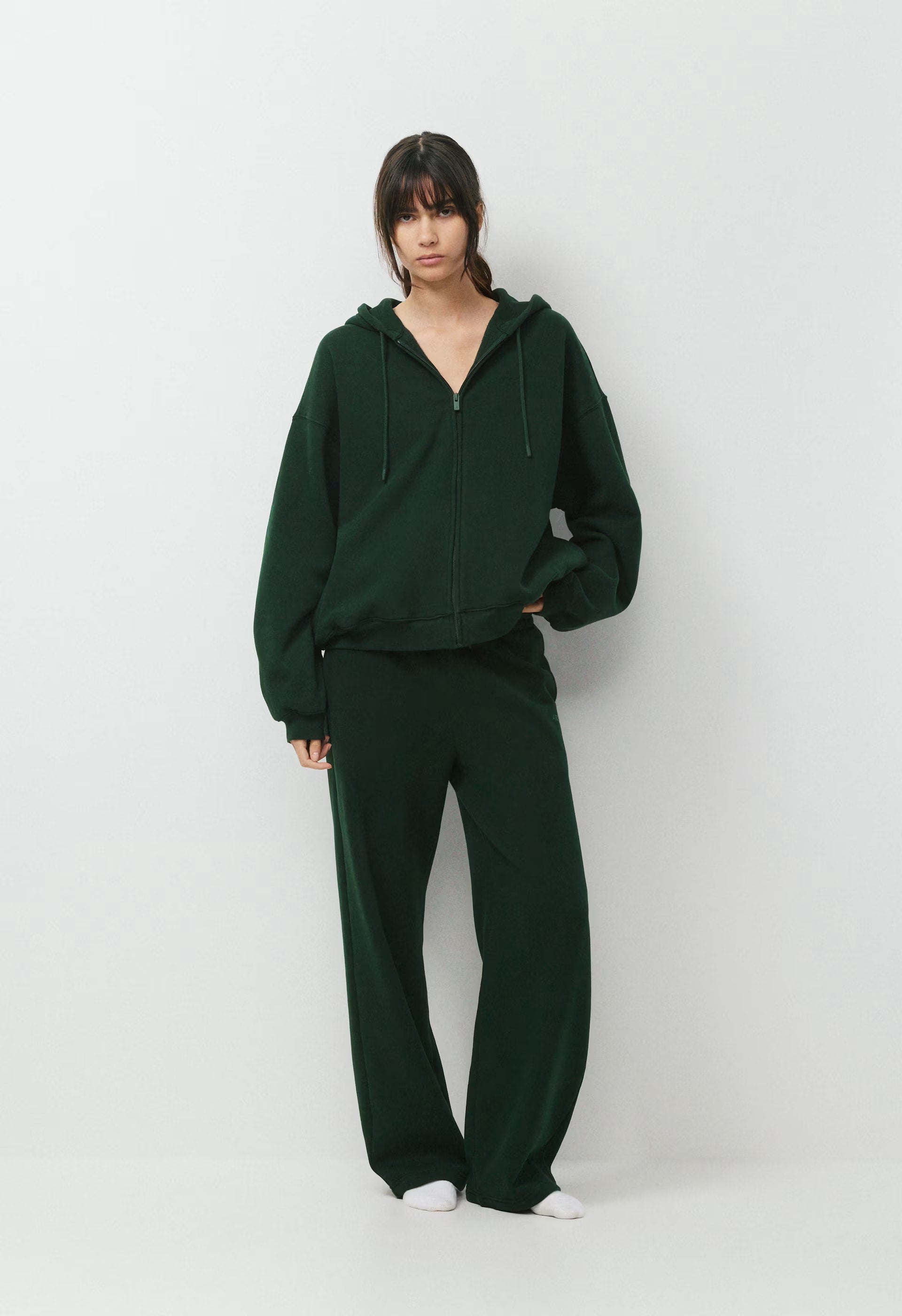 Cozy Sweatfleece Mega Zip Hoodie - FIGTREE GREEN