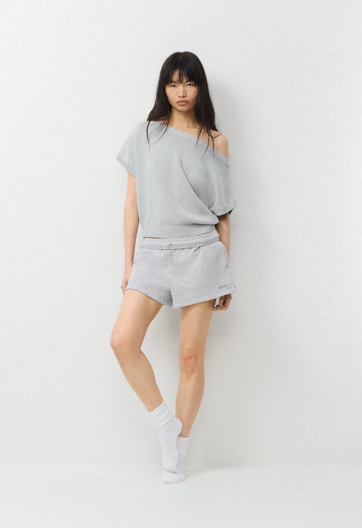 Essential Sky Cotton™ Hermosa Top - HEATHER CHROME
