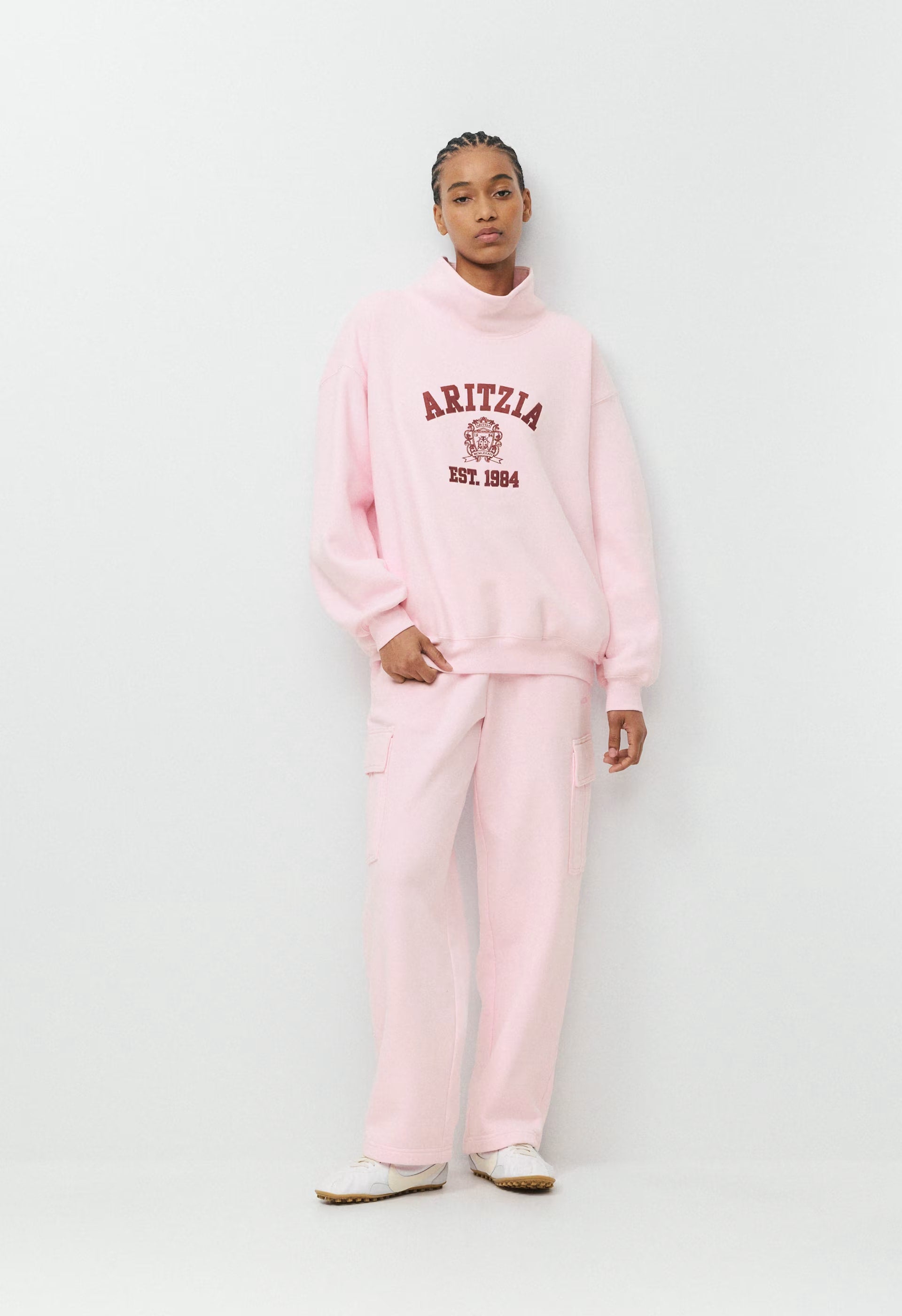 Cozy Sweatfleece Mega Funnel Neck - MAGNOLIA/OPERA ROSE