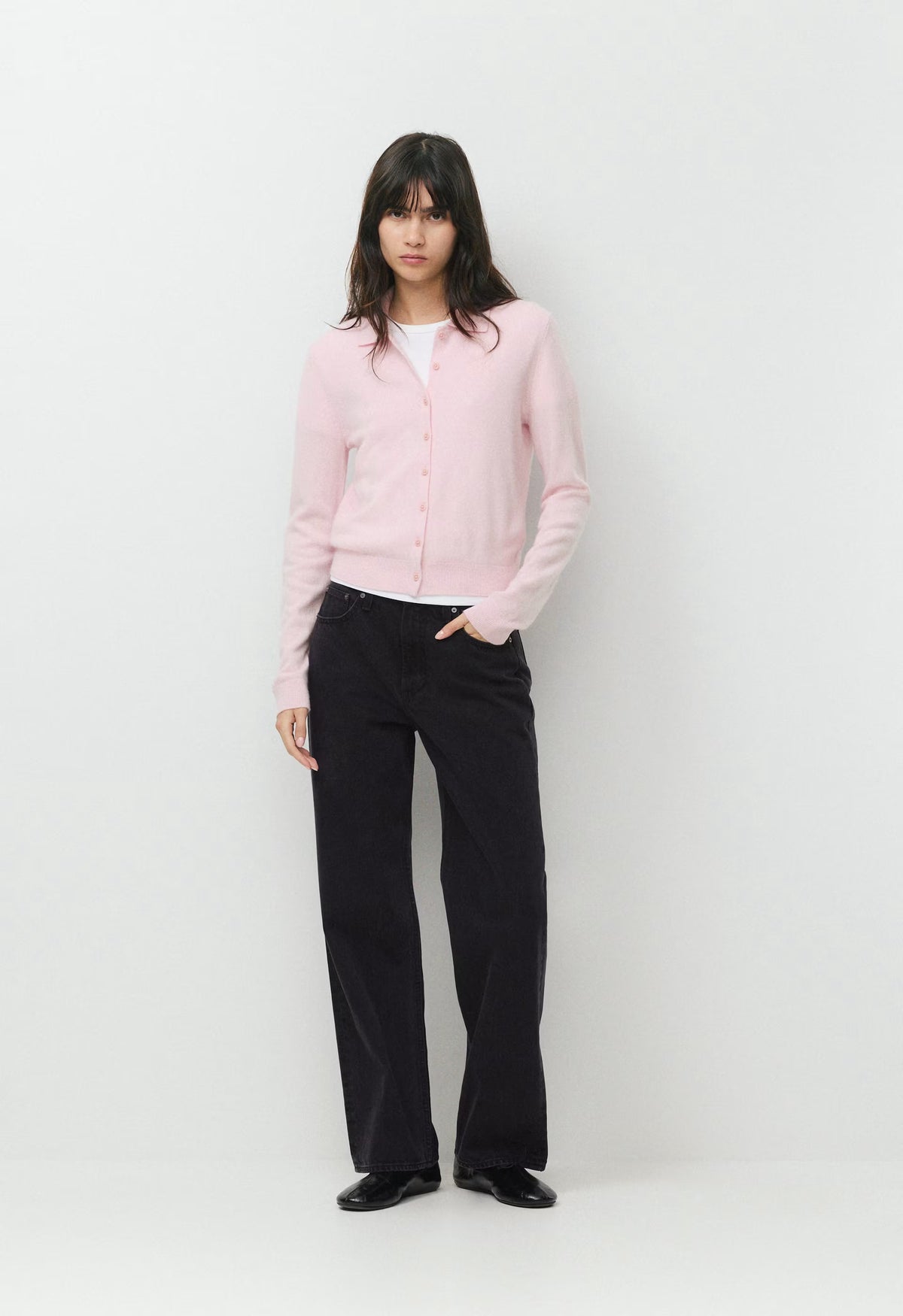 Bare Cashmere Foundation Cardigan - MAGNOLIA