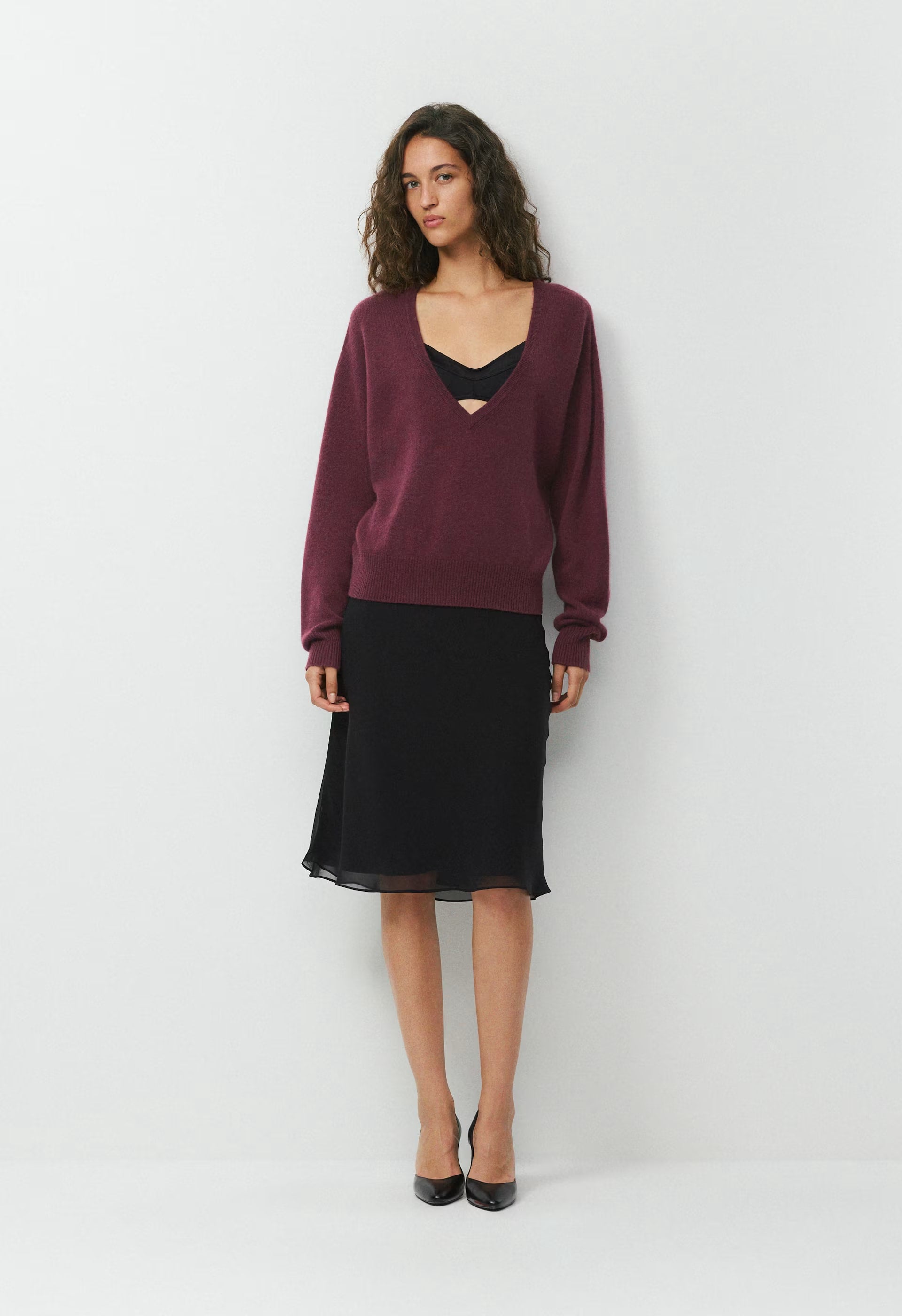 Essential Wool Cashmere Depth Sweater - GALA PLUM