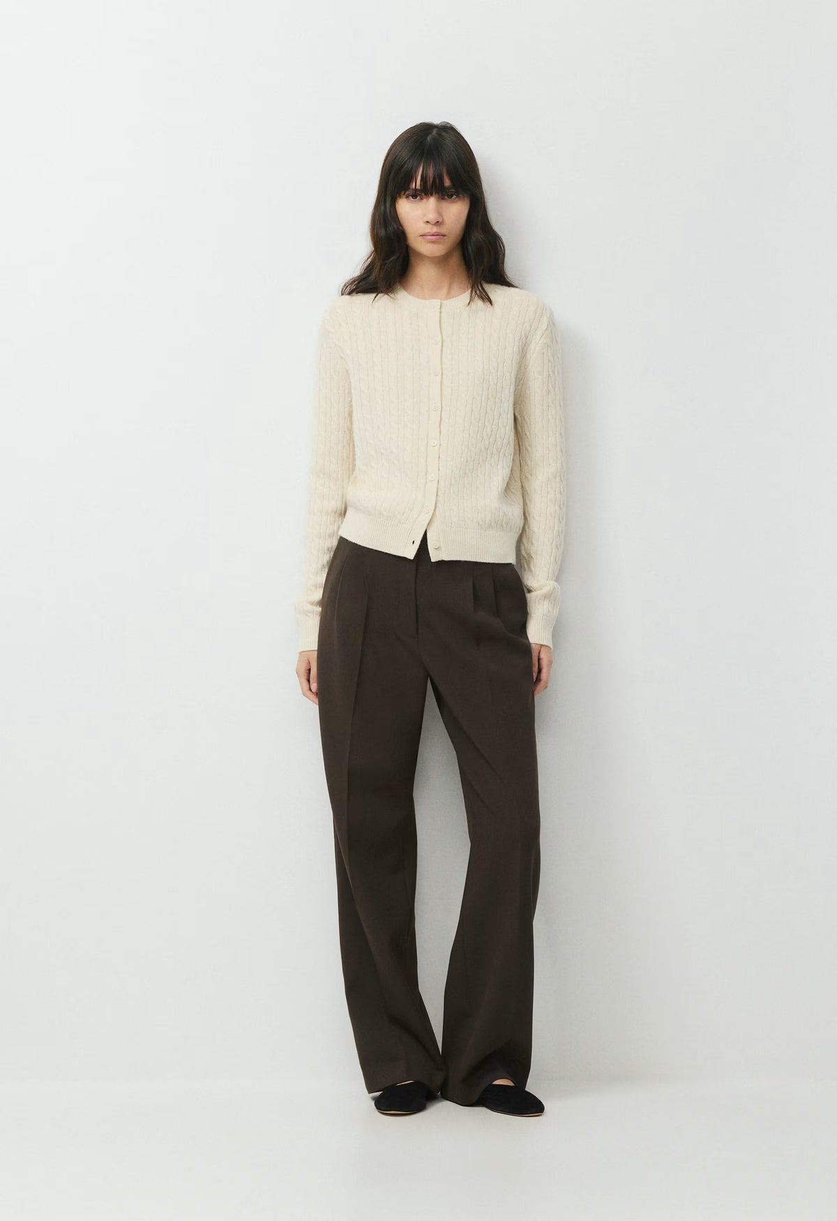 Wool Cashmere Noteworthy Cardigan - SEASIDE CREAM
