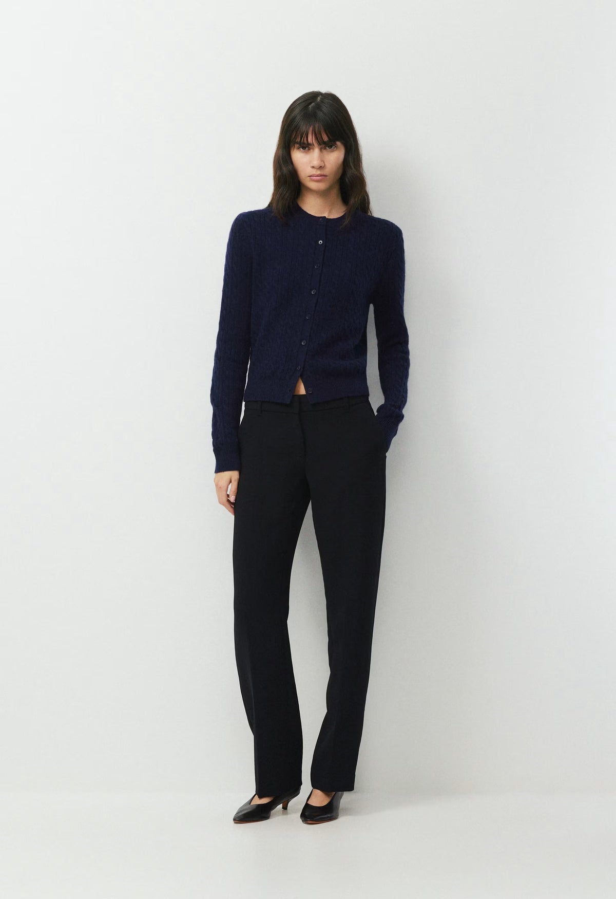 Wool Cashmere Noteworthy Cardigan - ADMIRAL NAVY
