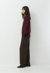 Essential Merino Wool Angle Sweater - GALA PLUM