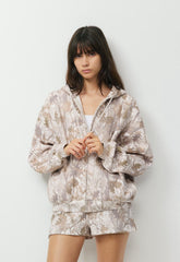Cozy Sweatfleece Mega Zip Hoodie - FLUENT TAUP NATURESCAP