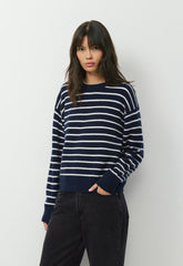 Essential Cashmere Relic Sweater - ADMIRAL NVY/LT BIRCH