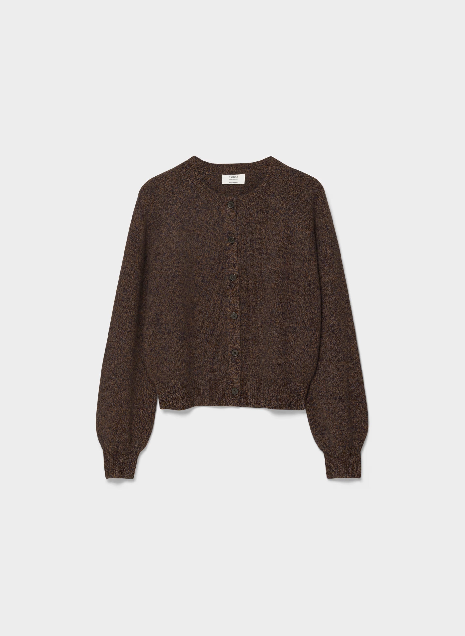 Essential Wool Cashmere London Cardigan - NAVY/ CHOCLTR BROWN