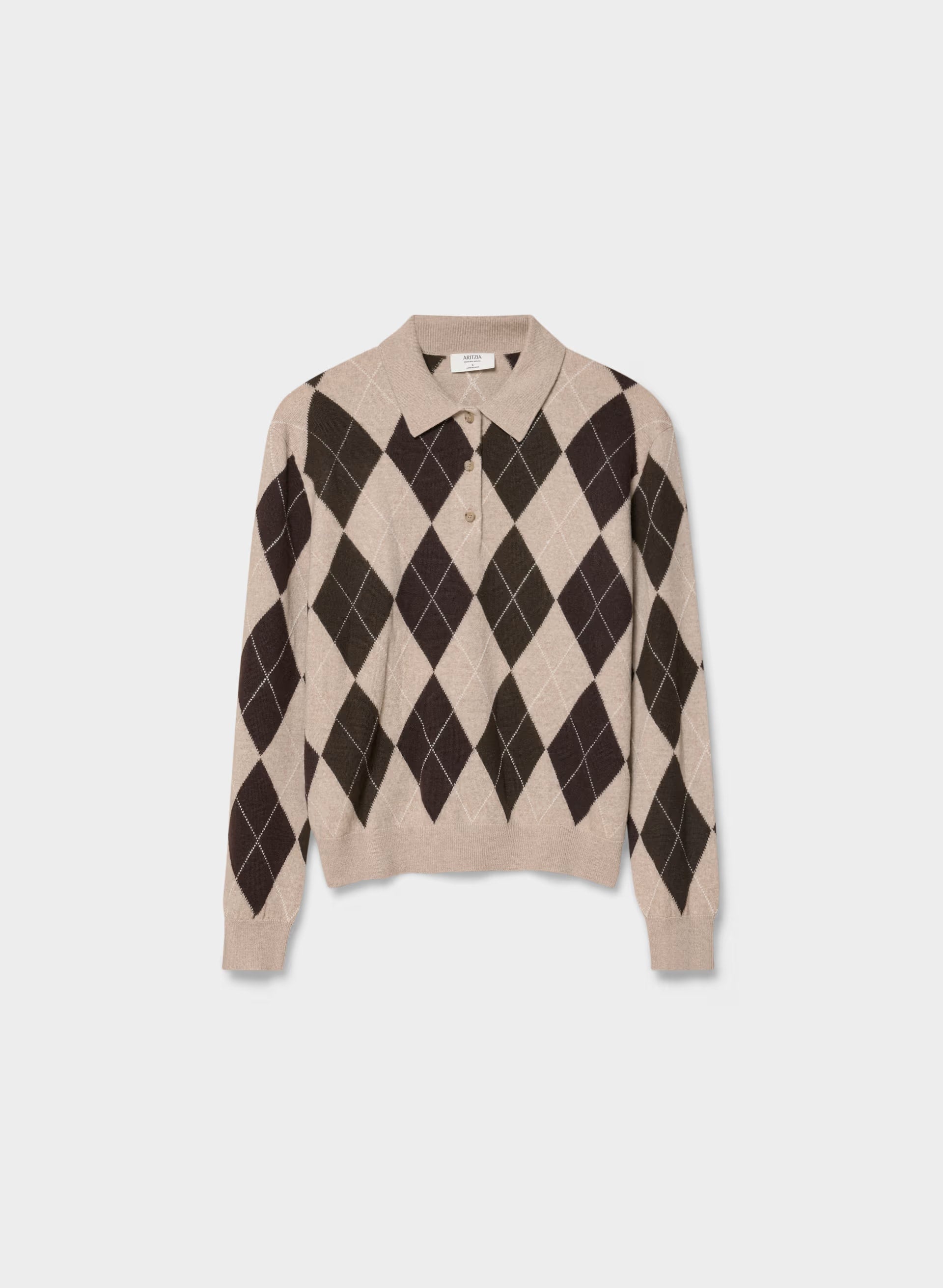 Bare Merino Wool Aspect Polo Sweater - H ND TPE/CC NB BRWN