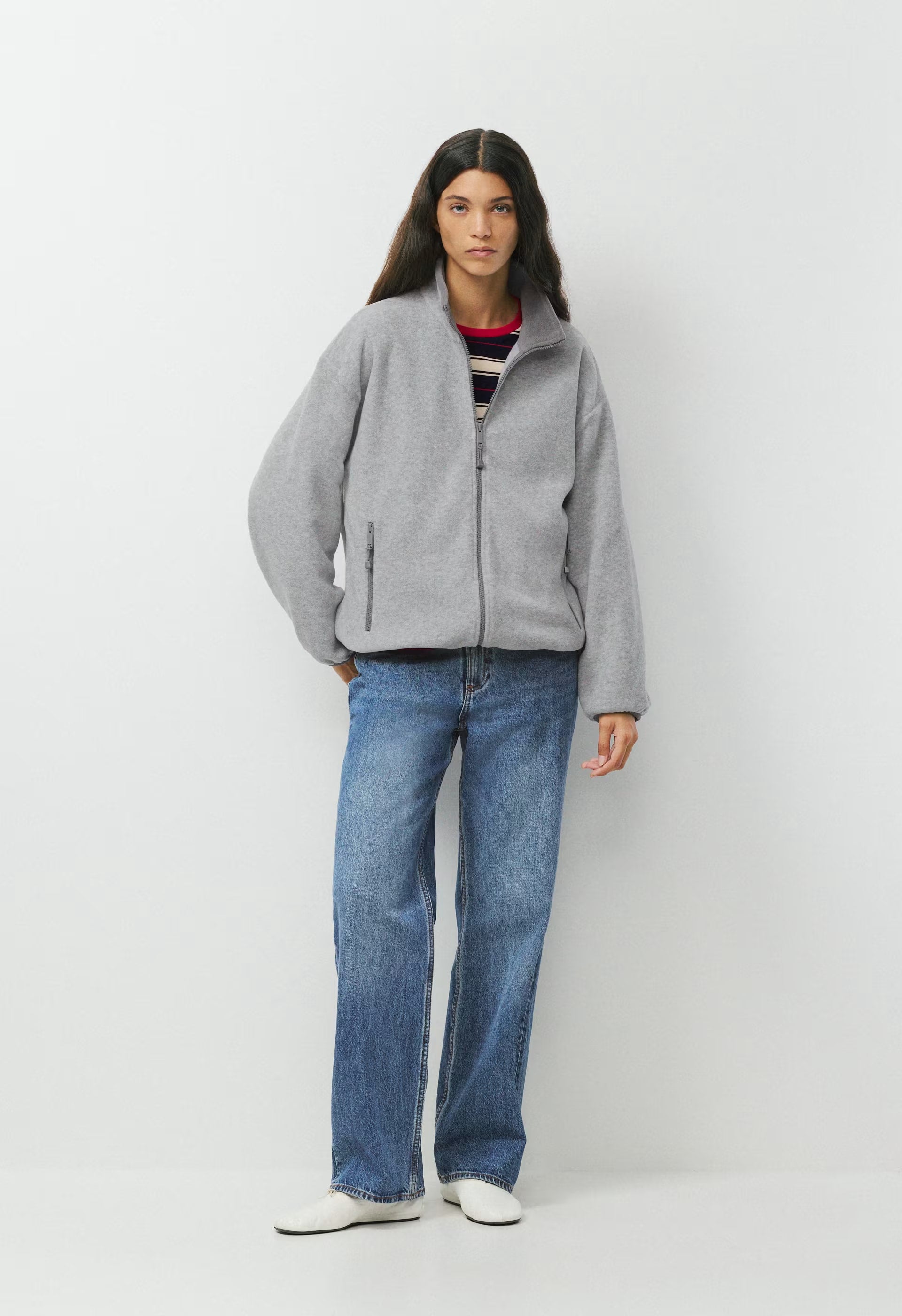 Outlook Zip Mockneck - Bigfoot Fleece - HEATHER DOVER GREY