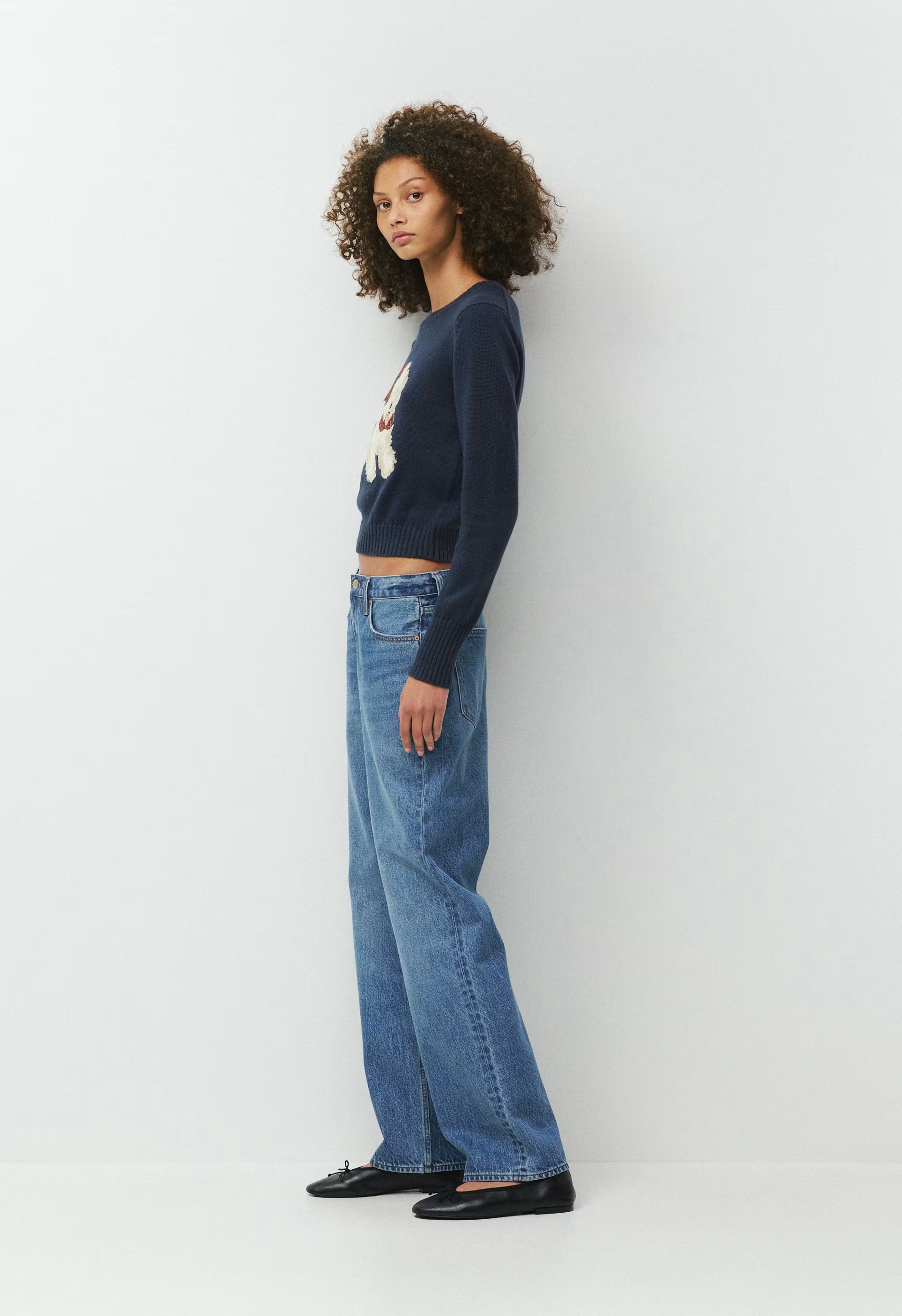 Cotton Charm™ Teatime Icon Sweater - ADMIRAL NAVY/ LUNA