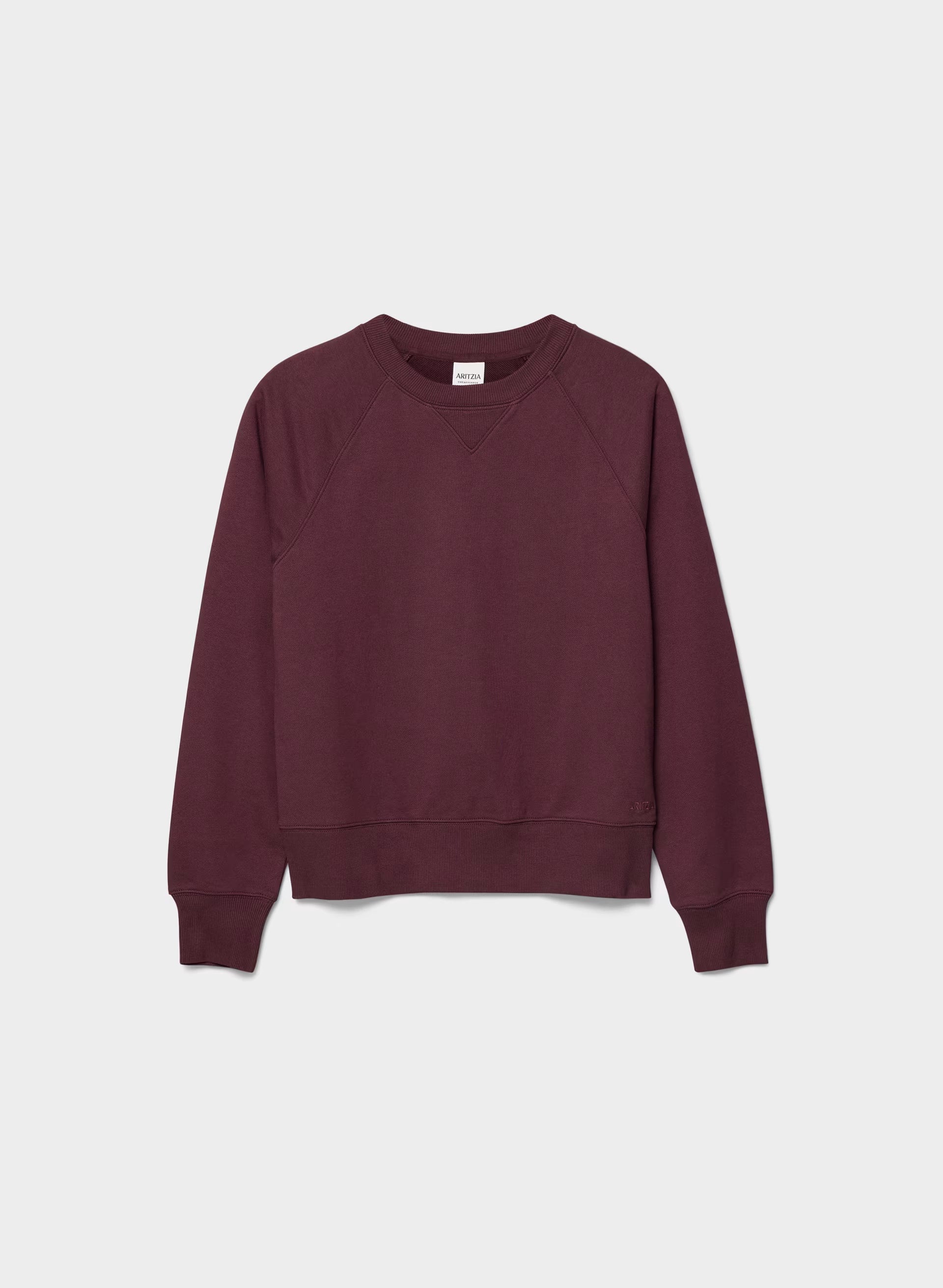 Terry Sweatfleece Perfect Raglan Sweatshirt - GALA PLUM