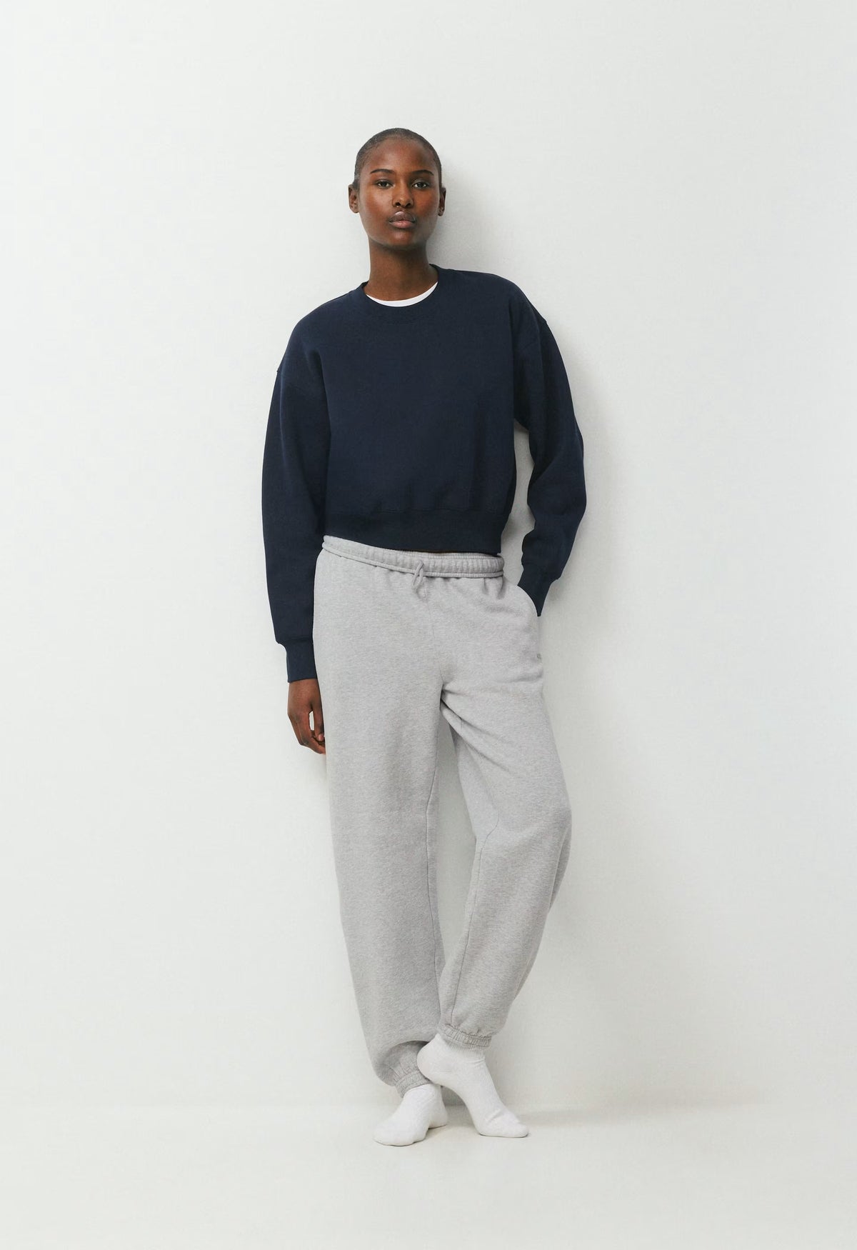 Cozy Sweatfleece Boyfriend Boxy Sweatshirt - ADMIRAL NAVY
