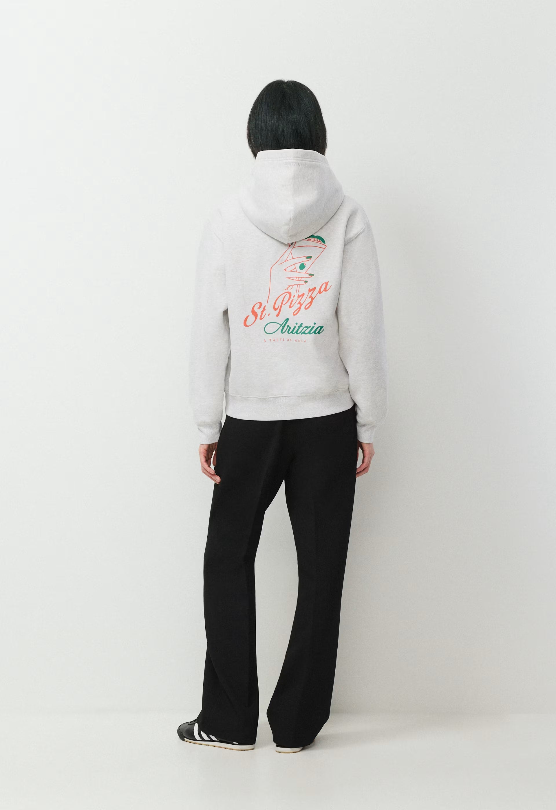 Cozy Sweatfleece Perfect Hoodie - HEATHER CLOUD WHITE
