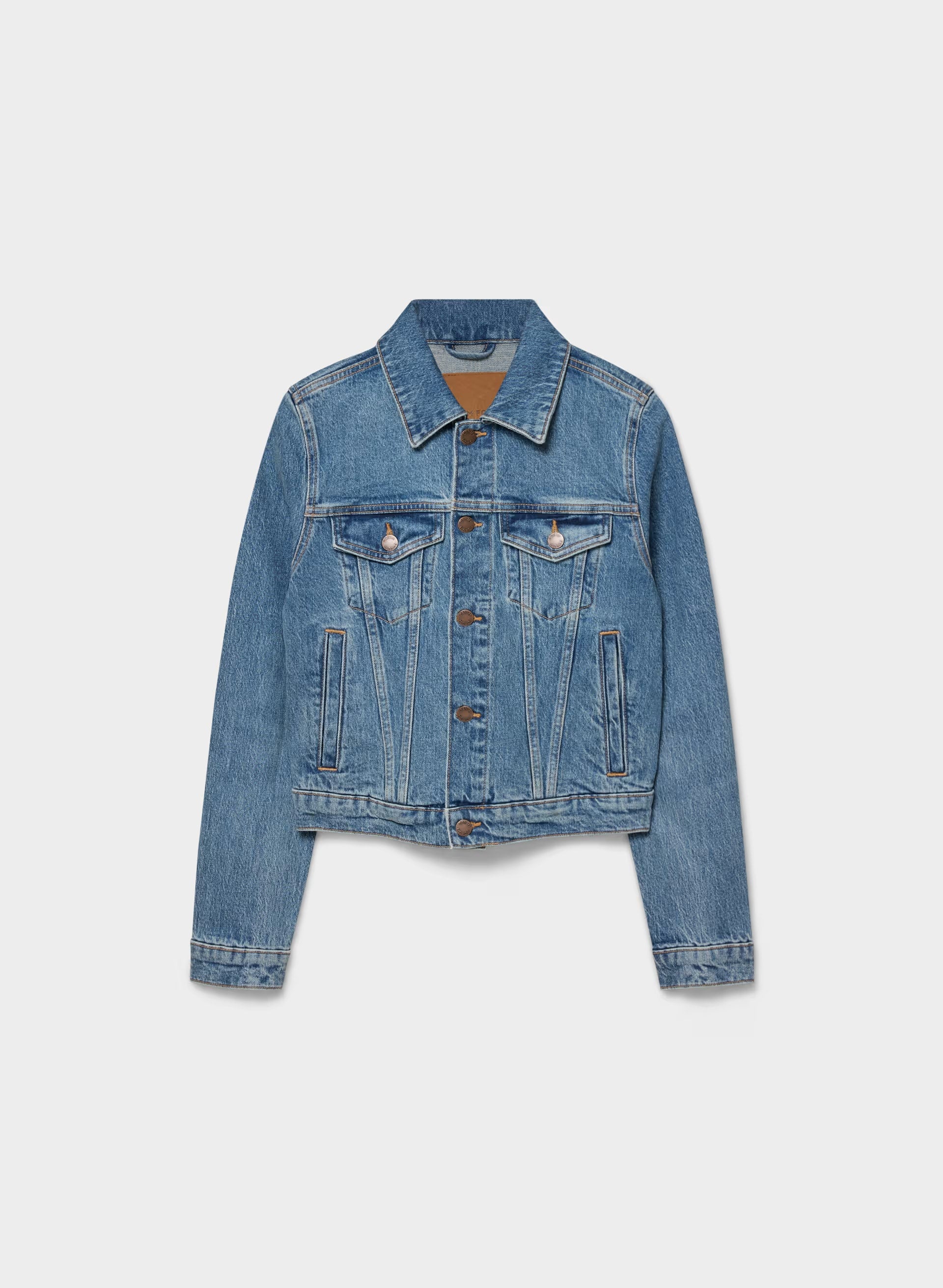 Denim Forum Toni Shrunken Denim Jacket - VINTAGE MEDIUM BLUE