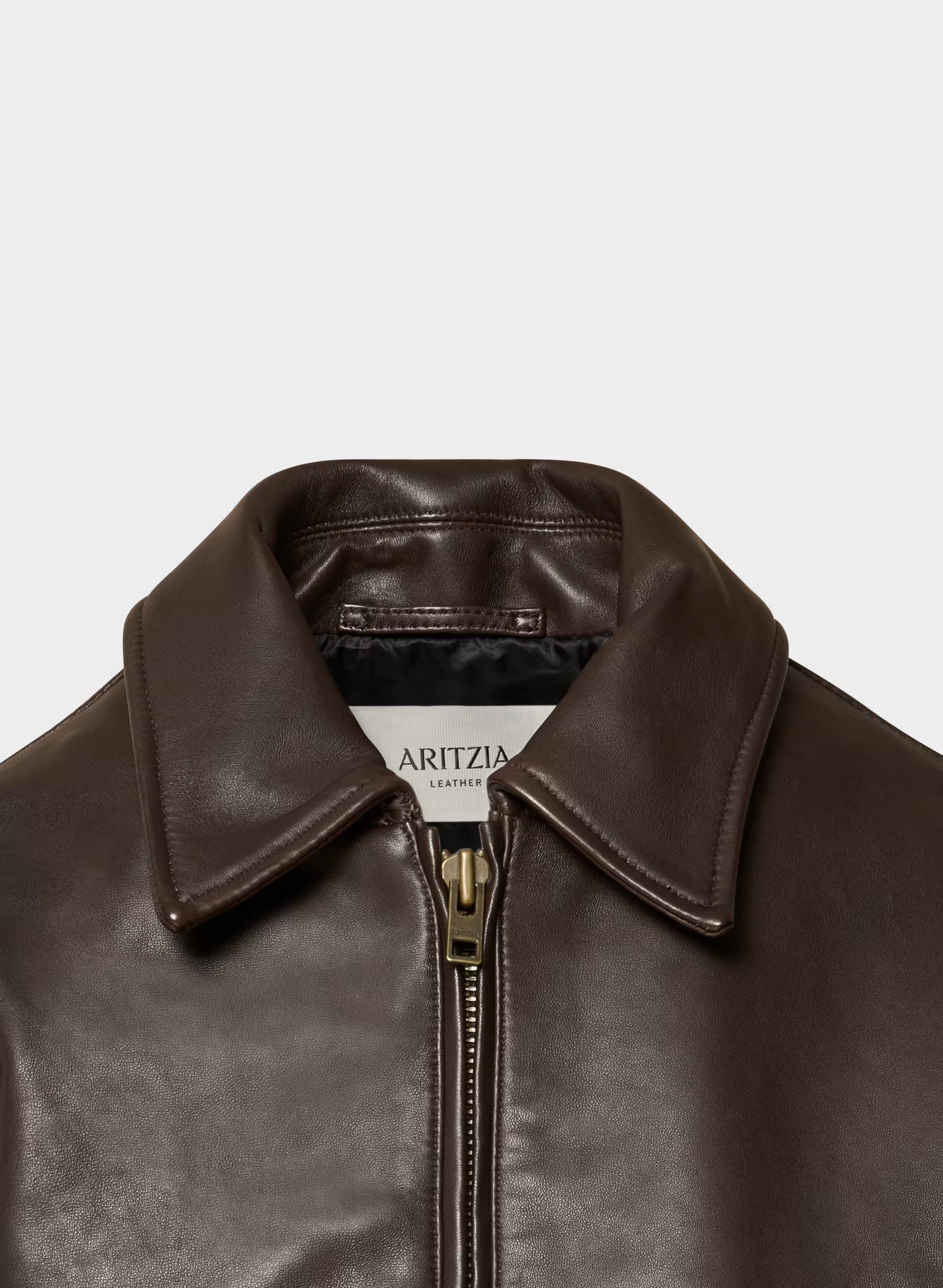 Jones Bomber - Leather - CACAO NIB BROWN