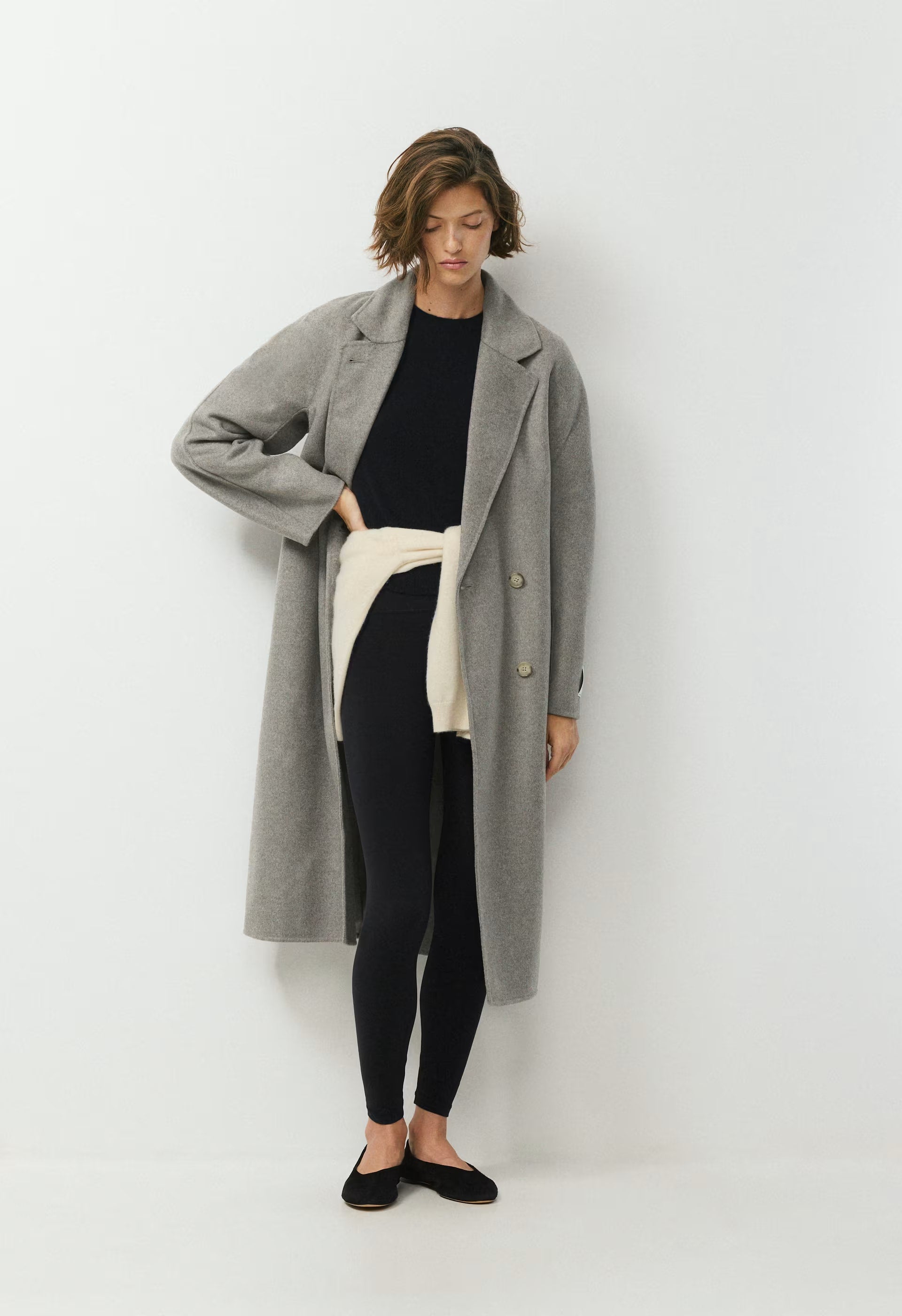 The Slouch™ Double-Faced Coat - Luxe (Re)Wool - HEATHER DARK TAUPE