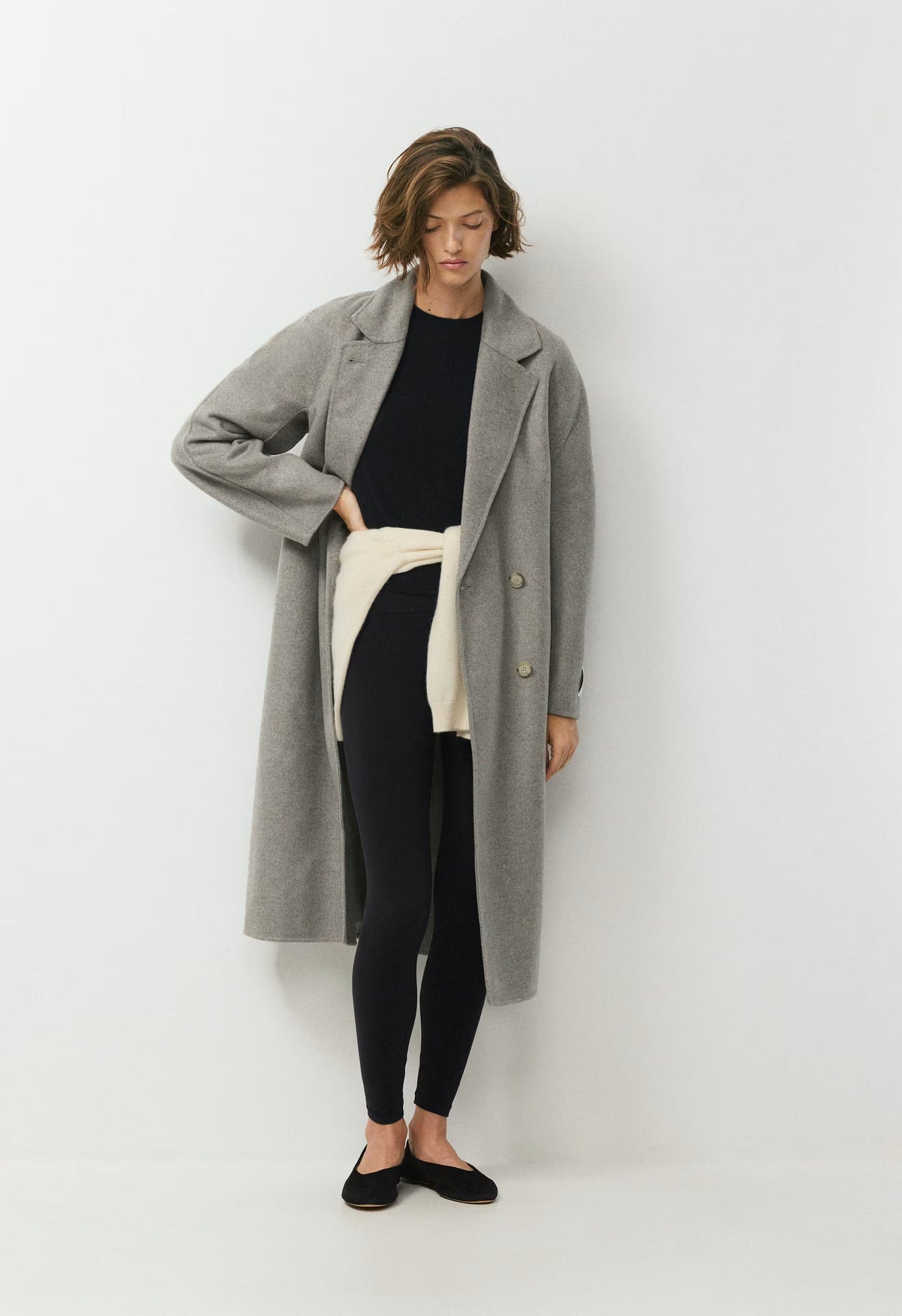The Slouch™ Double-Faced Coat - Luxe (Re)Wool - HEATHER DARK TAUPE