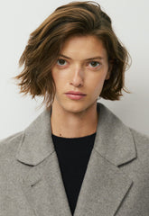 The Slouch™ Double-Faced Coat - Luxe (Re)Wool - HEATHER DARK TAUPE