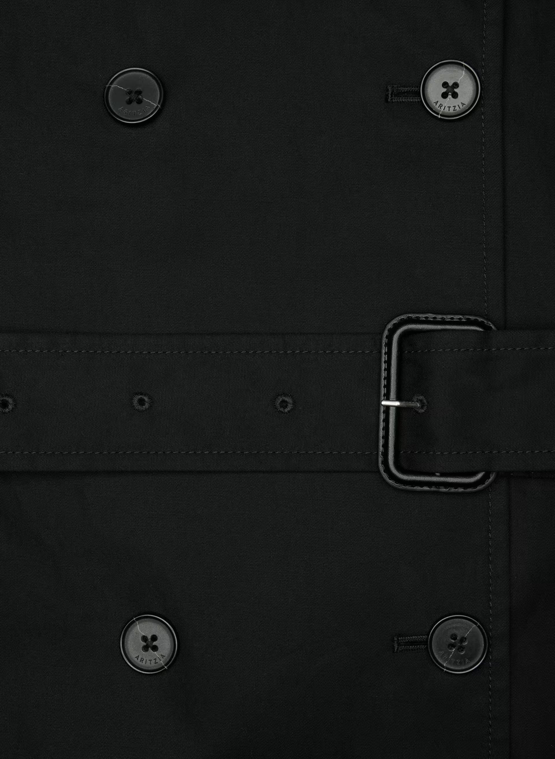 The Finch Trench Coat - City Twill - BLACK