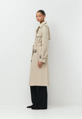 The Finch Trench Coat - City Twill - MARCONA BEIGE