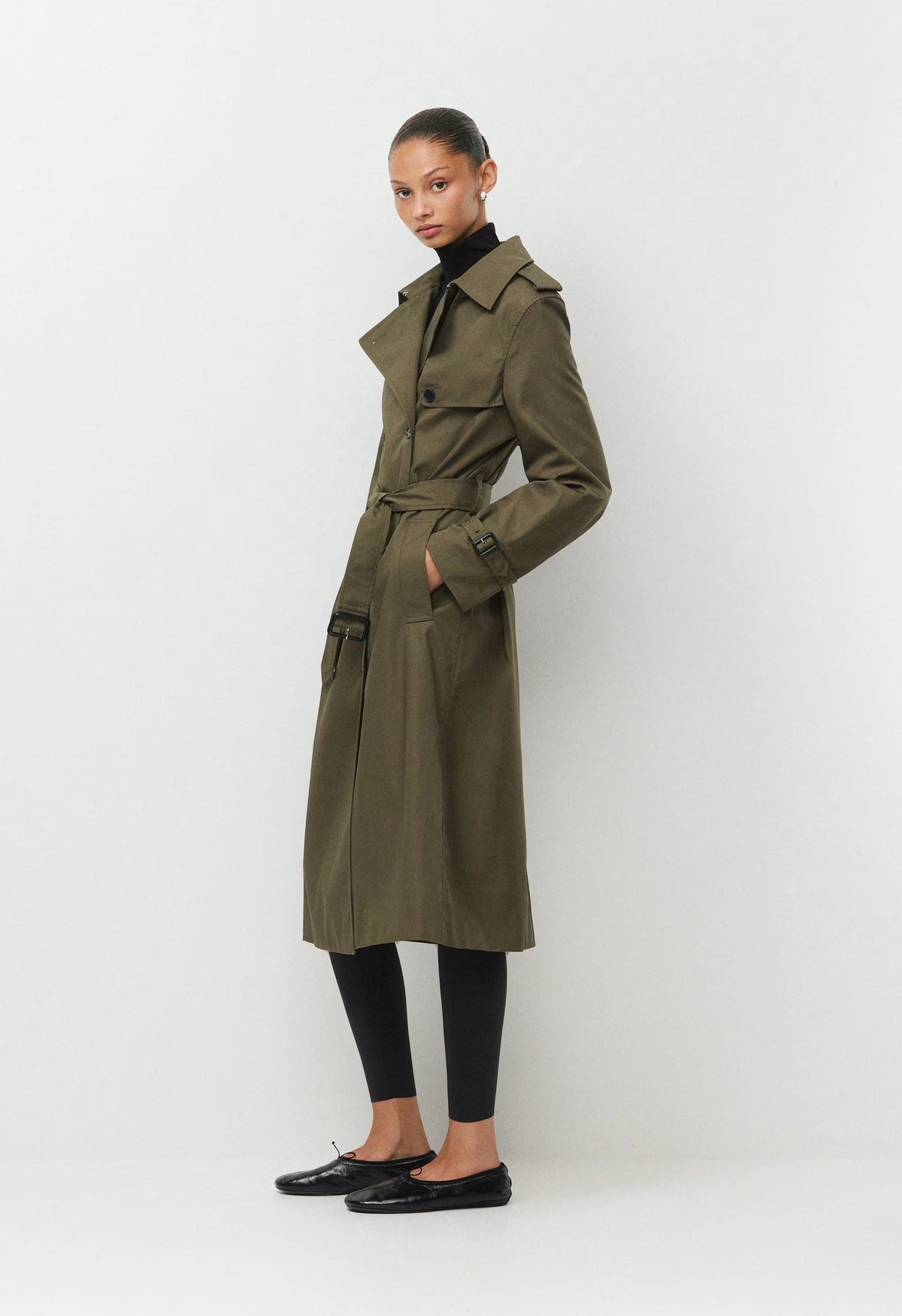 The Finch Trench Coat - City Twill - ATLAS OLIVE